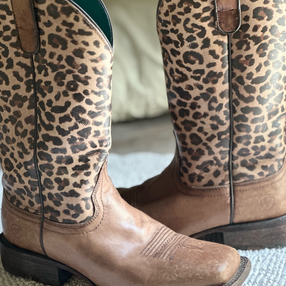 Ariat Leopard Print Heeled Boots